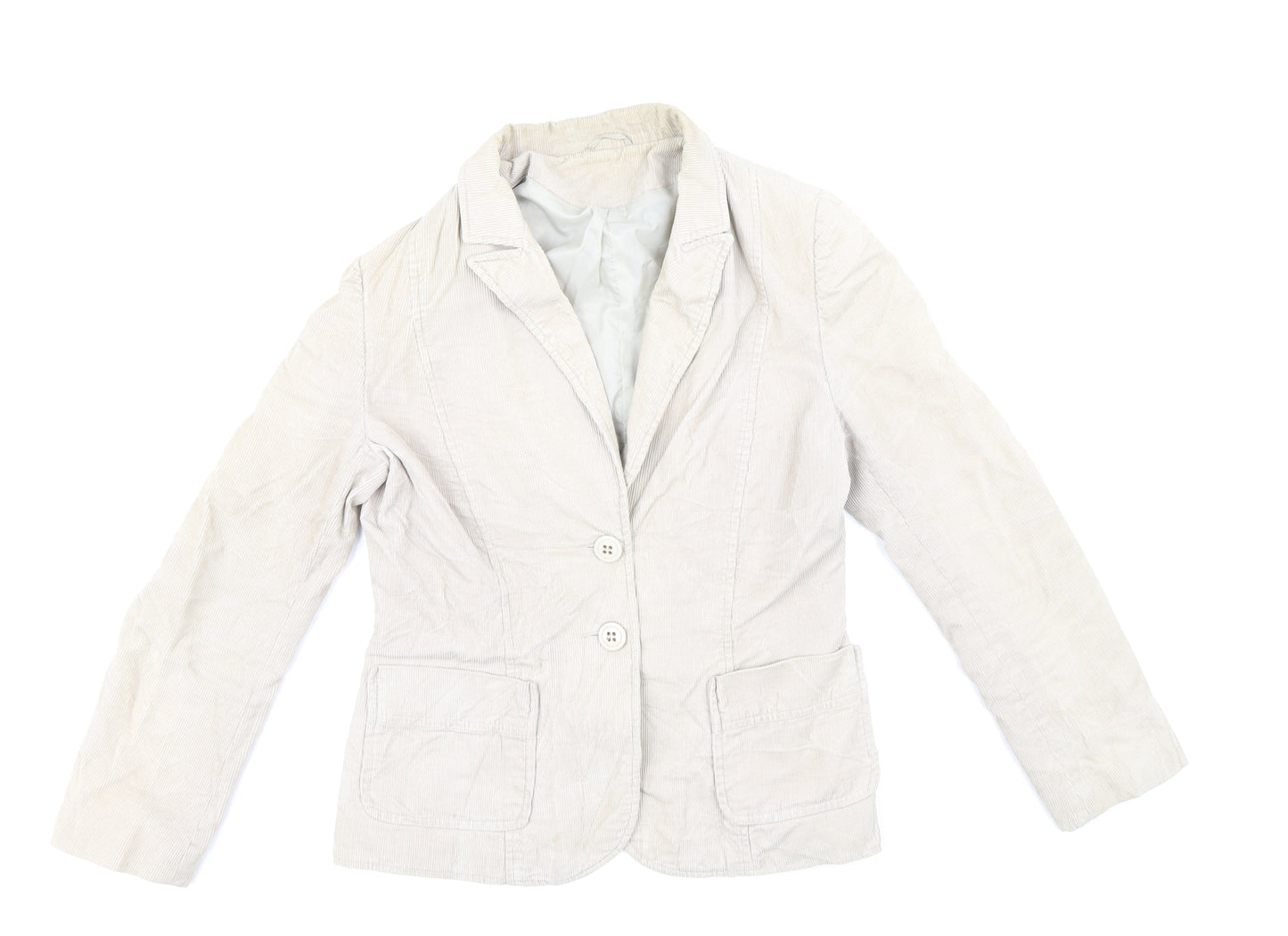 Topshop Womens Beige Jacket Blazer Size 14 Button