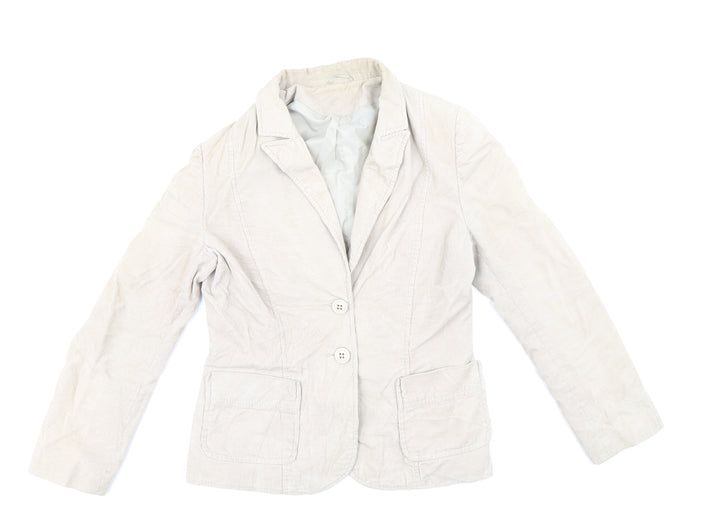 Topshop Womens Beige Jacket Blazer Size 14 Button