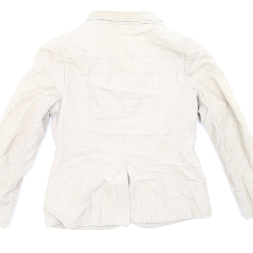 Topshop Womens Beige Jacket Blazer Size 14 Button