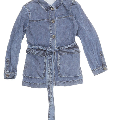 Marks and Spencer Womens Blue Jacket Size 10 Button