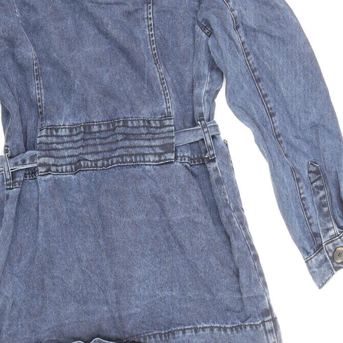 Marks and Spencer Womens Blue Jacket Size 10 Button