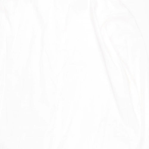 Zanzea Mens White Polyester Dress Shirt Size 3XL Collared Button