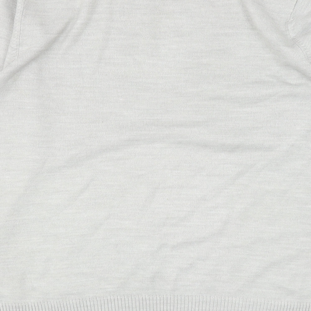 Tokyo Laundry Mens Grey Round Neck Acrylic Pullover Jumper Size S