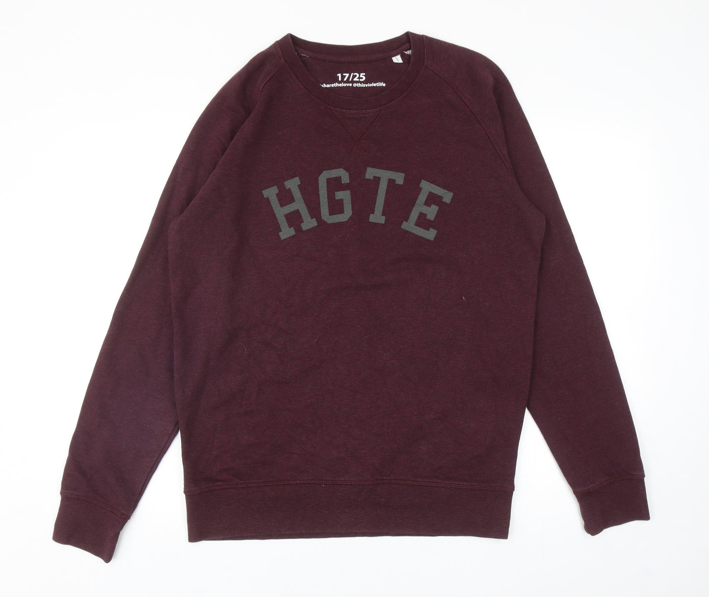 Stanley Stella Mens Red Cotton Pullover Sweatshirt Size L - HGTE