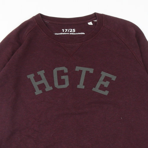 Stanley Stella Mens Red Cotton Pullover Sweatshirt Size L - HGTE