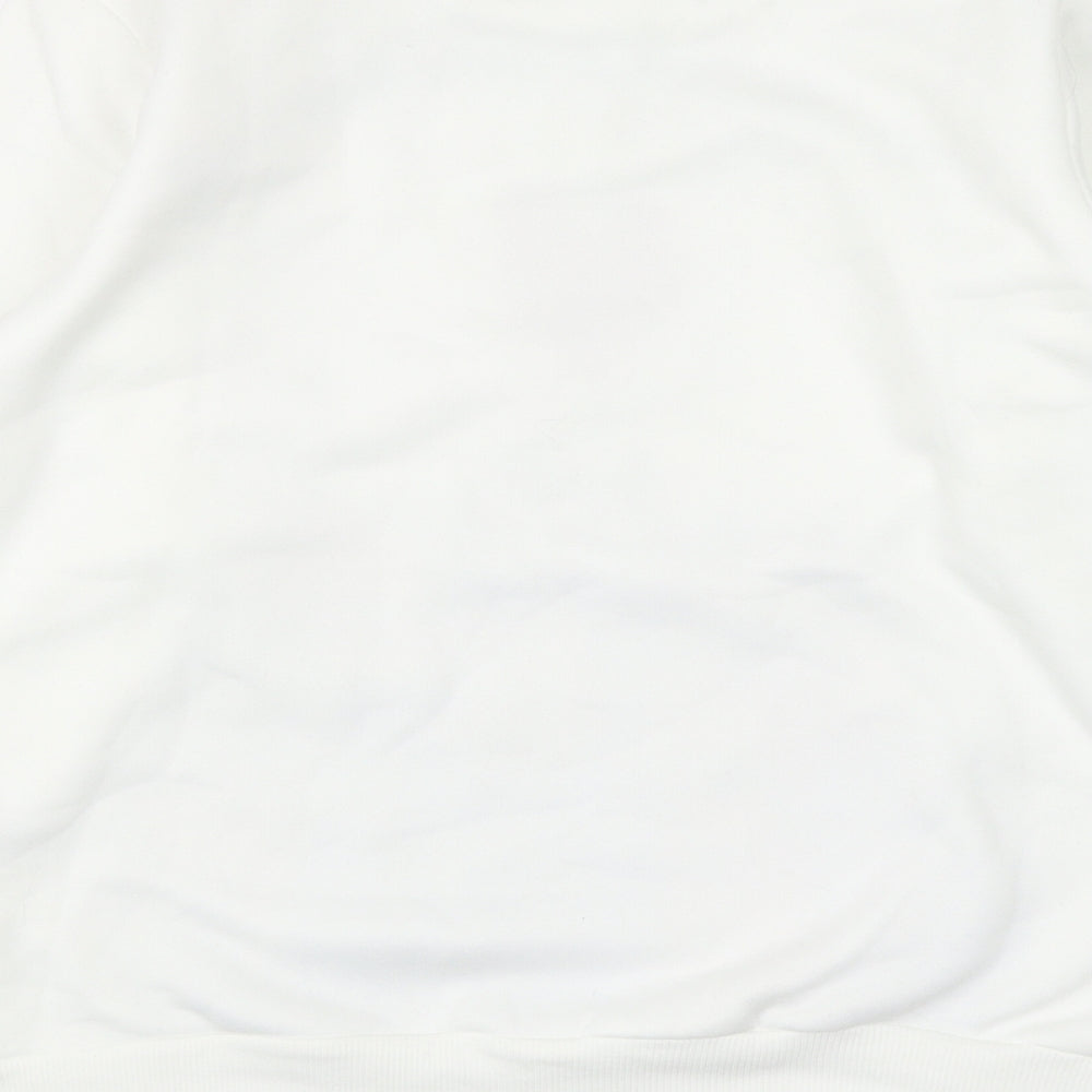 Preworn Womens White Cotton Pullover Sweatshirt Size M Pullover