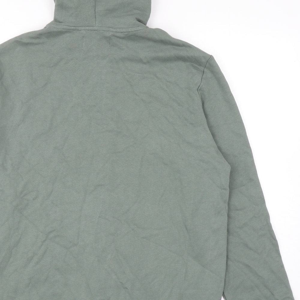 Marks and Spencer Mens Green Cotton Full Zip Hoodie Size M