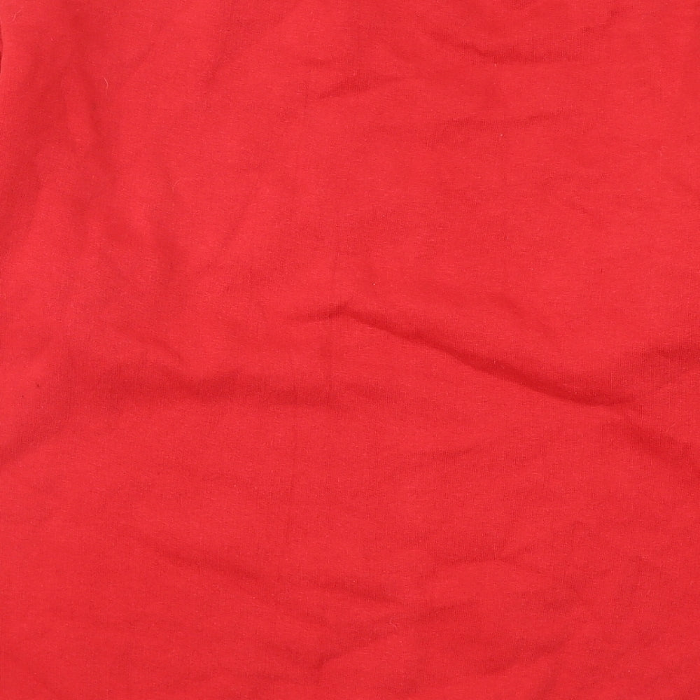 Absolute Apparel Mens Red Cotton Pullover Sweatshirt Size S - Christmas