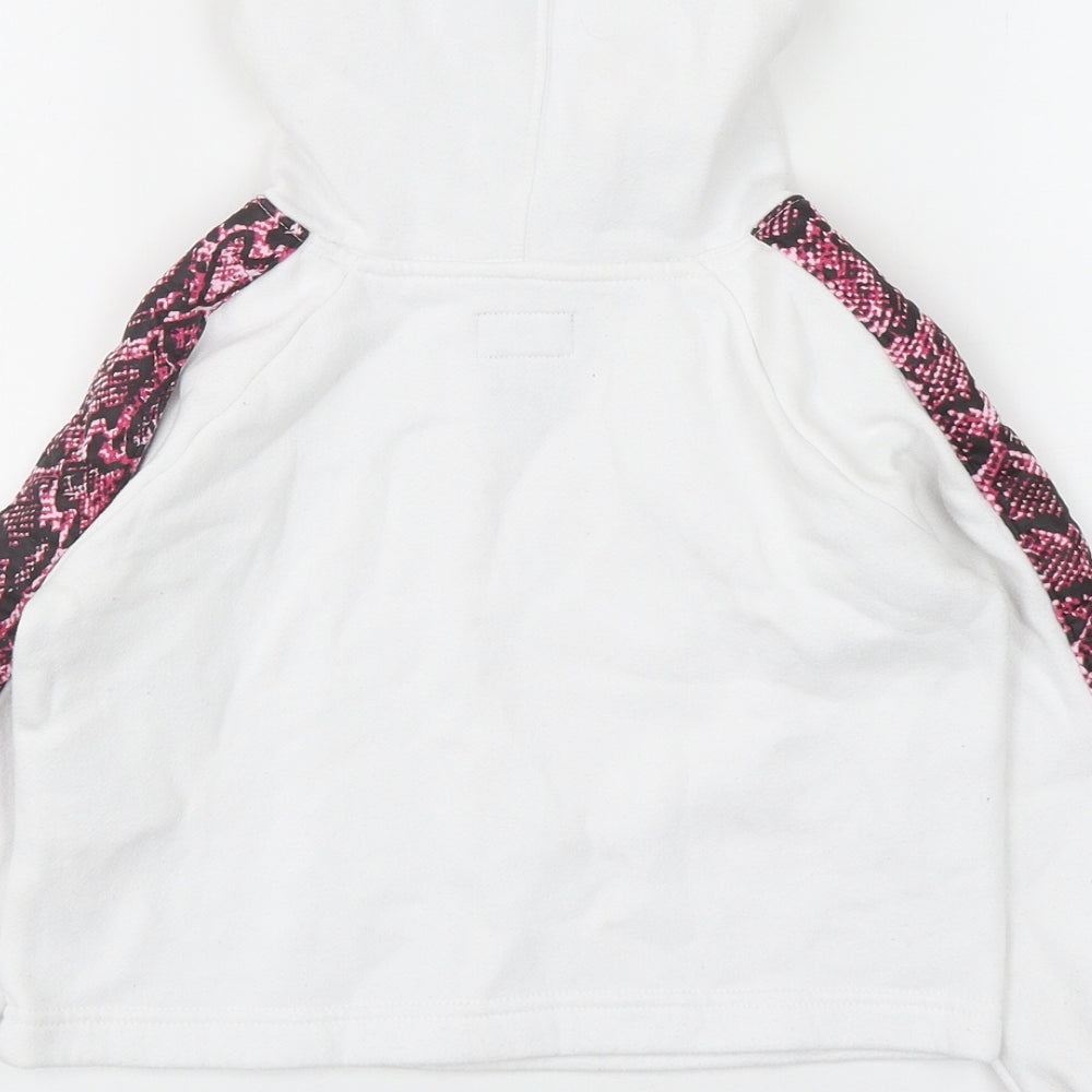 Converse Girls White Cotton Pullover Hoodie Size 4-5 Years Pullover