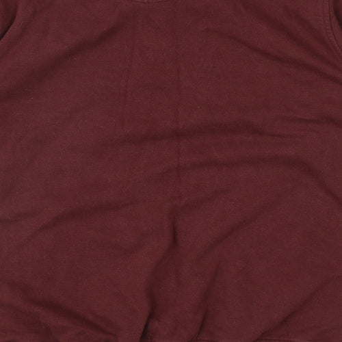 EWM Mens Red Cotton Pullover Sweatshirt Size M