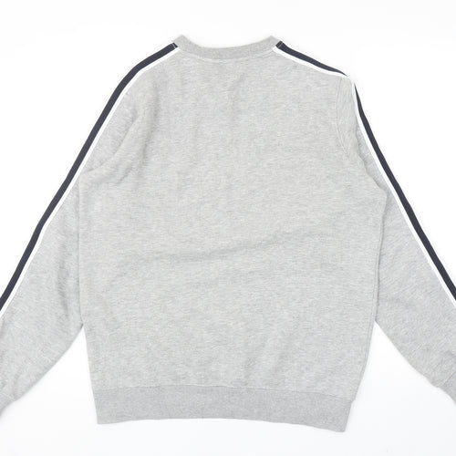 Enzo Mens Grey Cotton Pullover Sweatshirt Size M
