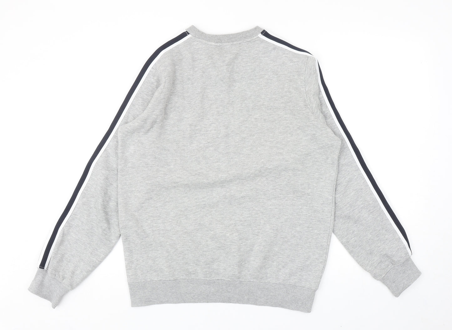 Enzo Mens Grey Cotton Pullover Sweatshirt Size M