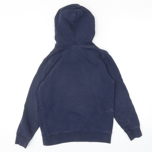 H&M Boys Blue Cotton Pullover Hoodie Size 9-10 Years Pullover