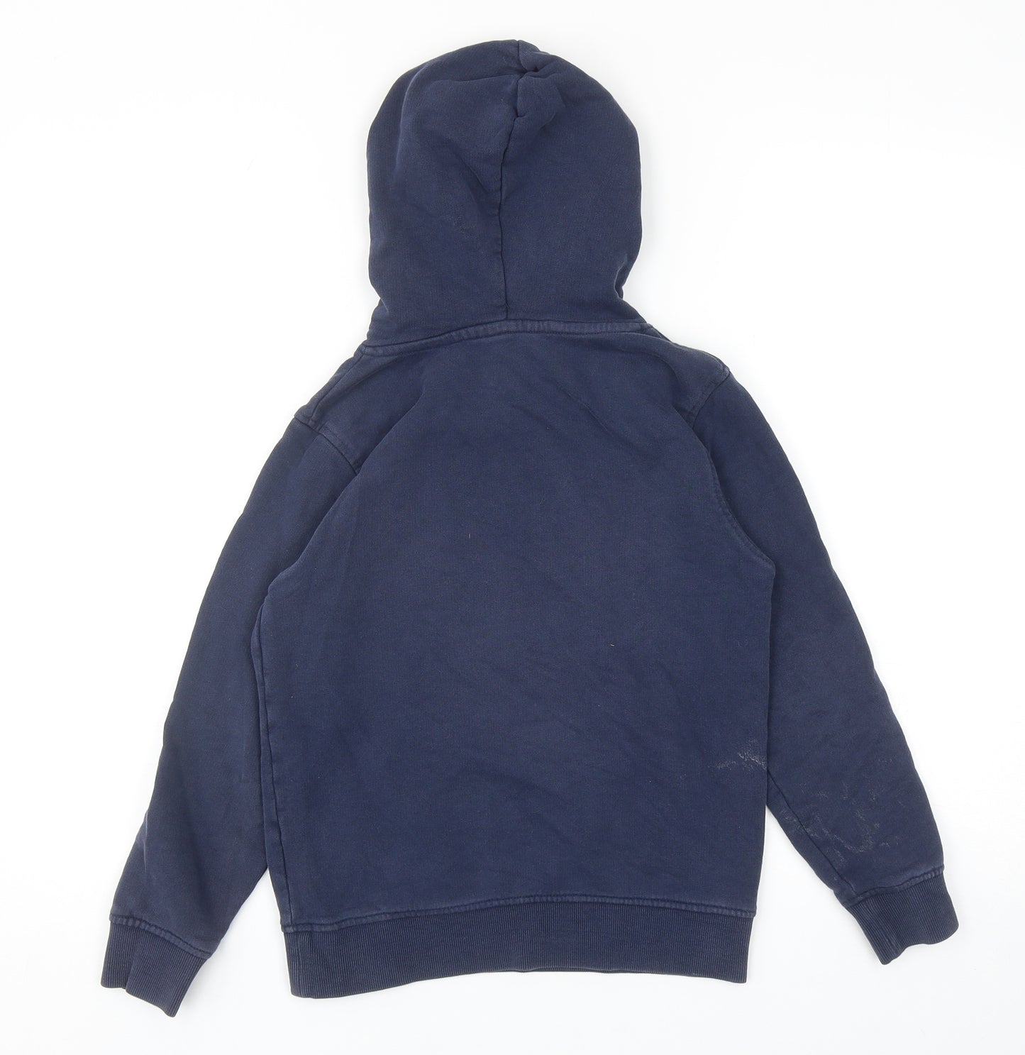 H&M Boys Blue Cotton Pullover Hoodie Size 9-10 Years Pullover