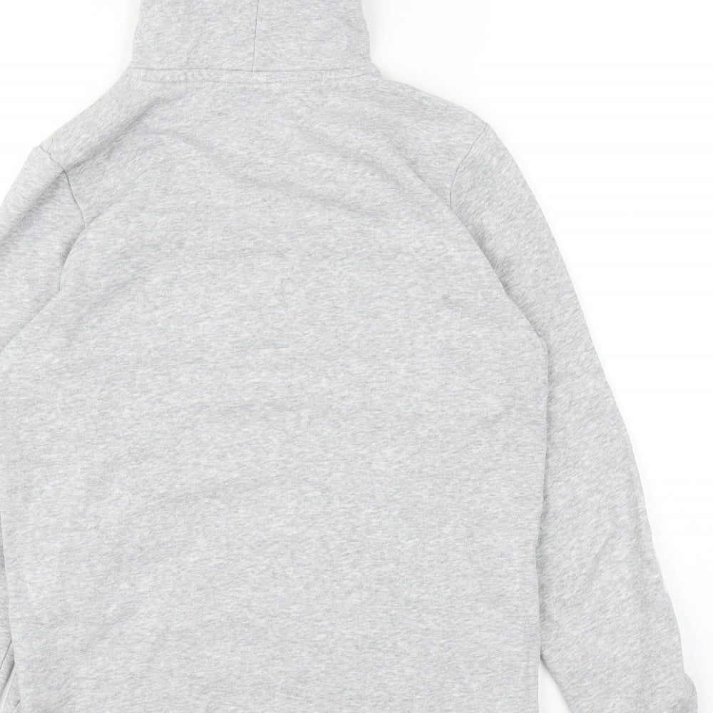 adidas Boys Grey Cotton Pullover Hoodie Size 13-14 Years Pullover