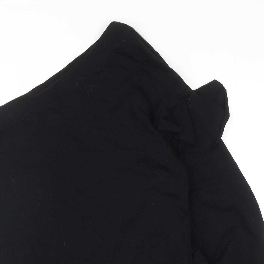 Zara Womens Black Cotton Pullover Sweatshirt Size M Pullover