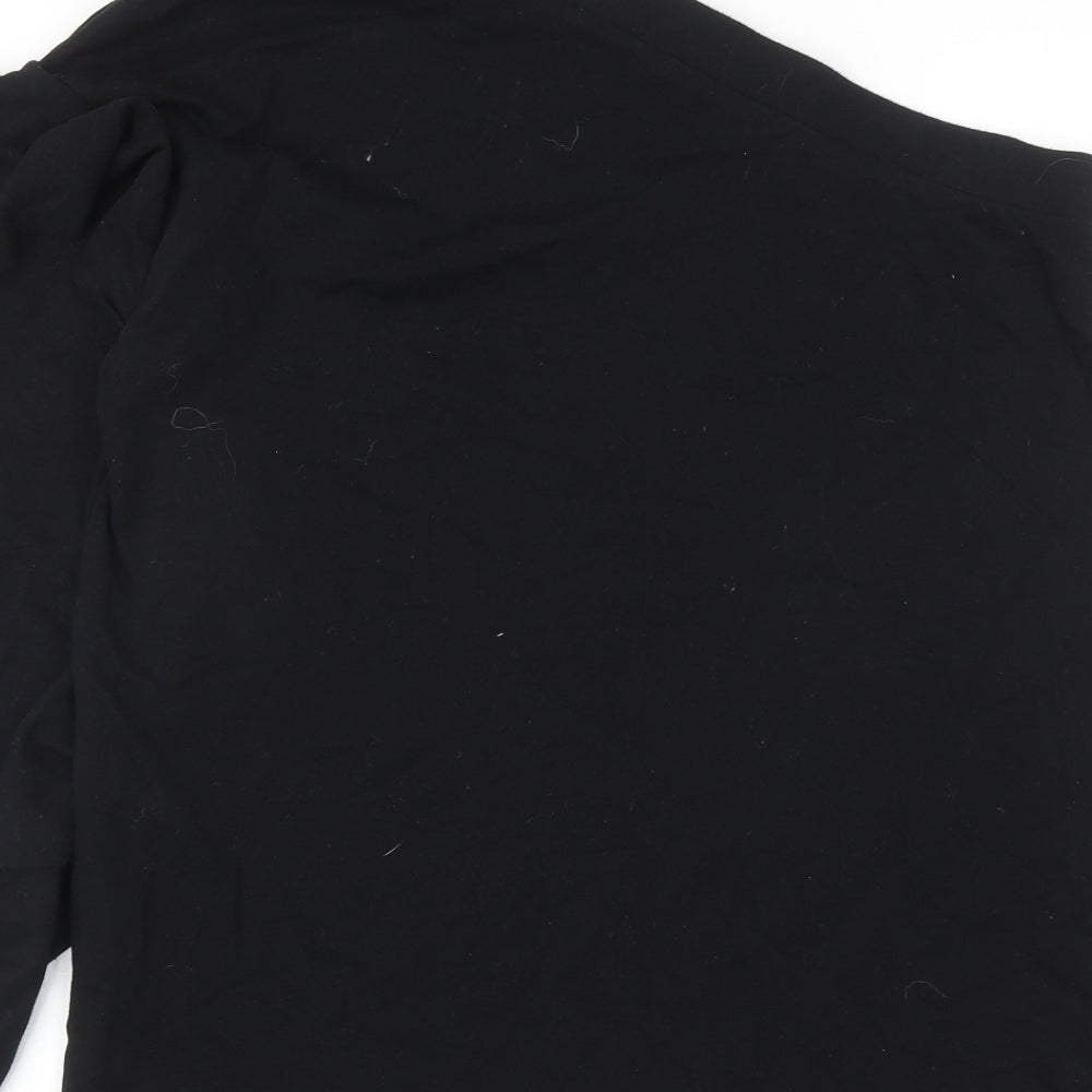 Zara Womens Black Cotton Pullover Sweatshirt Size M Pullover