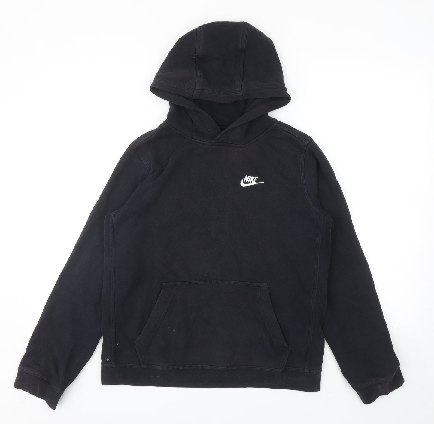 Nike Boys Black Cotton Pullover Hoodie Size XL Pullover