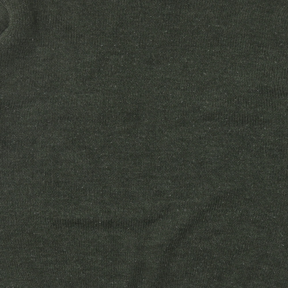 In Extenso Mens Green High Neck Acrylic Pullover Jumper Size XL