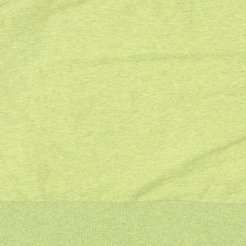 Topshop Womens Green Cotton Pullover Sweatshirt Size 8 Pullover