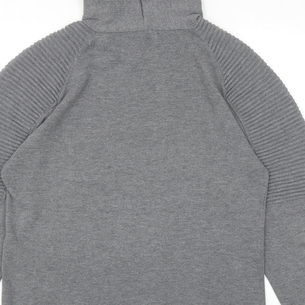 Preworn Mens Grey Cotton Pullover Hoodie Size L
