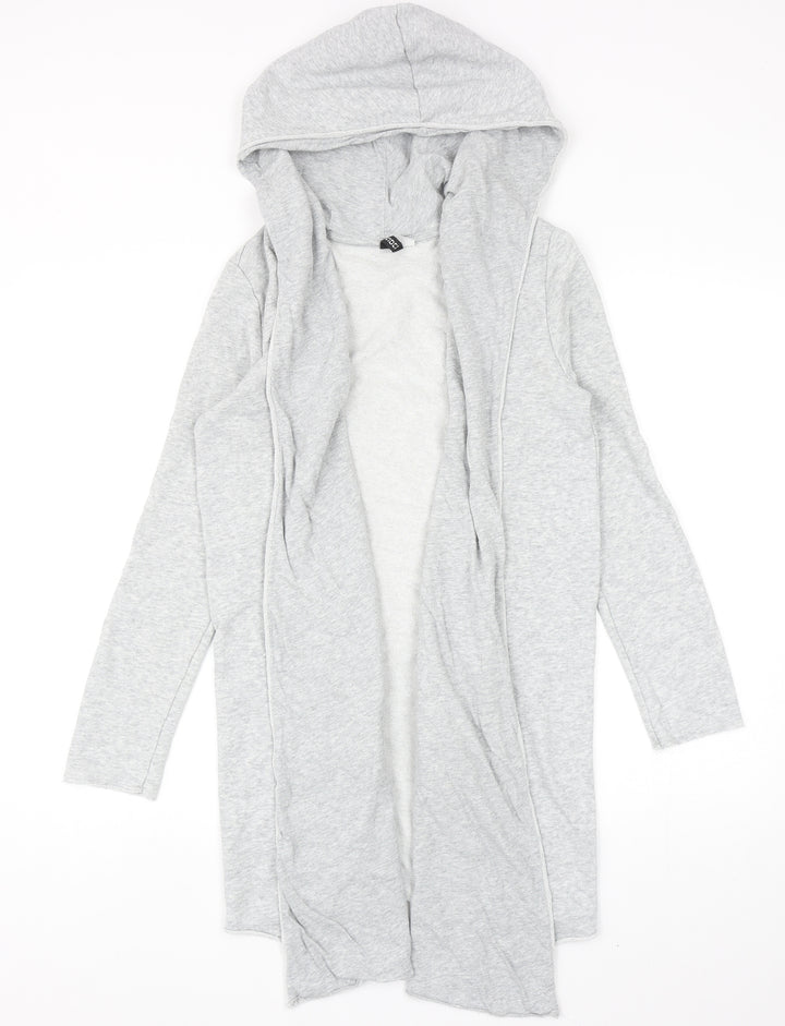 H&M Womens Grey Cotton Pullover Hoodie Size S