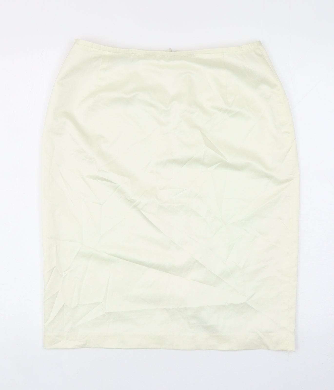 Gerard Darel Womens Ivory Cotton Straight & Pencil Skirt Size 14 Zip