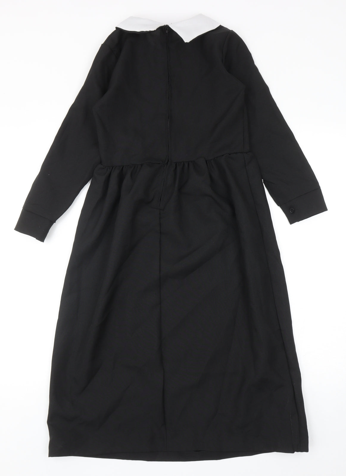 Henbrandt Girls Black Polyester A-Line Size 7-8 Years Collared Zip