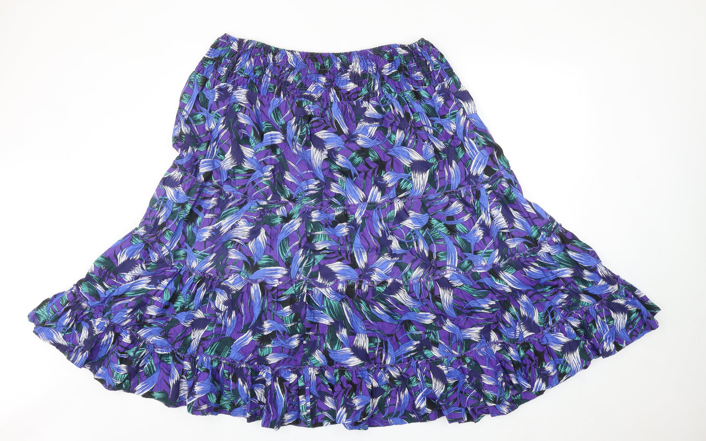 Bonmarché Womens Multicoloured Geometric Cotton Flare Skirt Size XL