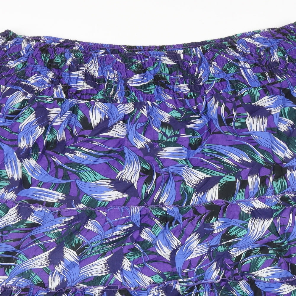 Bonmarché Womens Multicoloured Geometric Cotton Flare Skirt Size XL