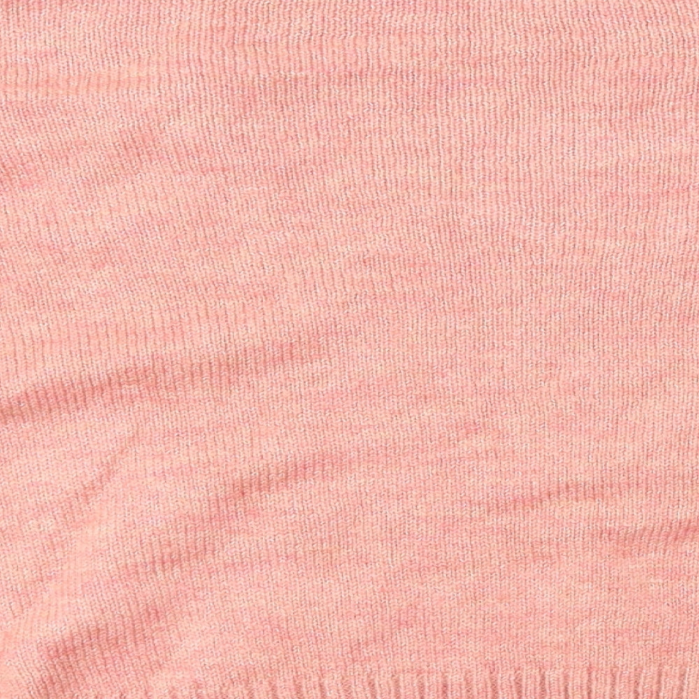 George Womens Pink Round Neck Acrylic Pullover Jumper Size XL