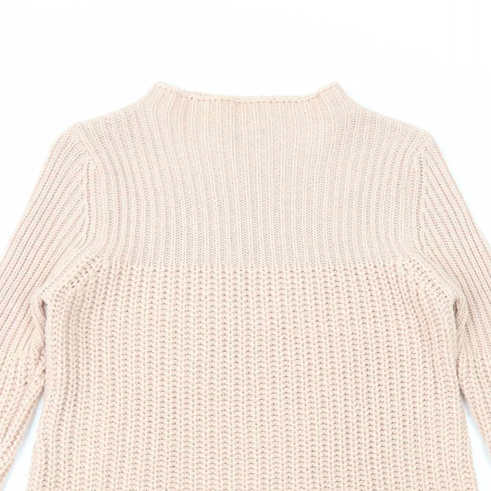 Fashion Union Womens Pink Round Neck Acrylic Pullover Jumper Size 10