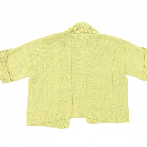 Marks and Spencer Womens Green V-Neck Acrylic Cardigan Jumper Size 10