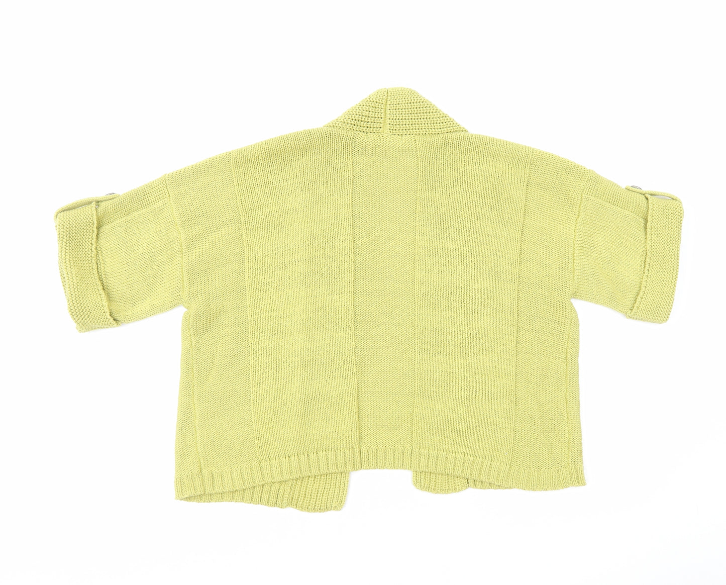 Marks and Spencer Womens Green V-Neck Acrylic Cardigan Jumper Size 10