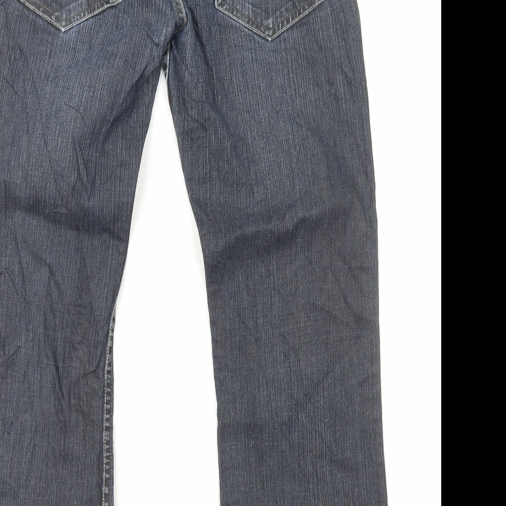 NEXT Mens Blue Cotton Straight Jeans Size M L31 in Regular Button
