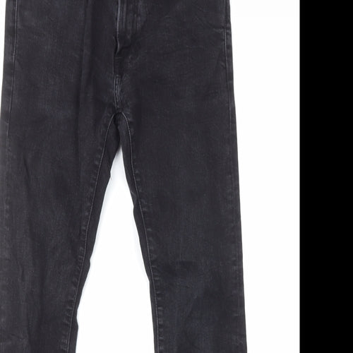 Abercrombie & Fitch Womens Black Cotton Skinny Jeans Size 12 L32 in Regular Zip