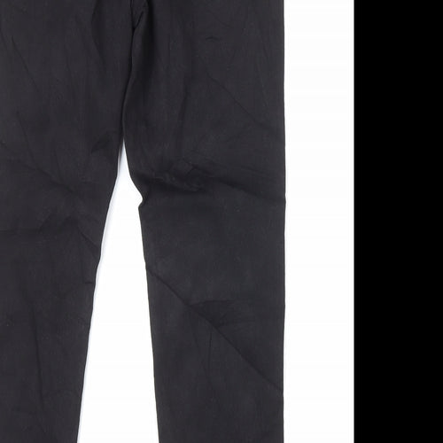 H&M Girls Black Cotton Straight Jeans Size 14 Years L29 in Regular Zip