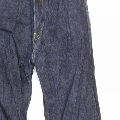 Community Clothing Mens Blue Cotton Straight Jeans Size S L32 in Regular Button