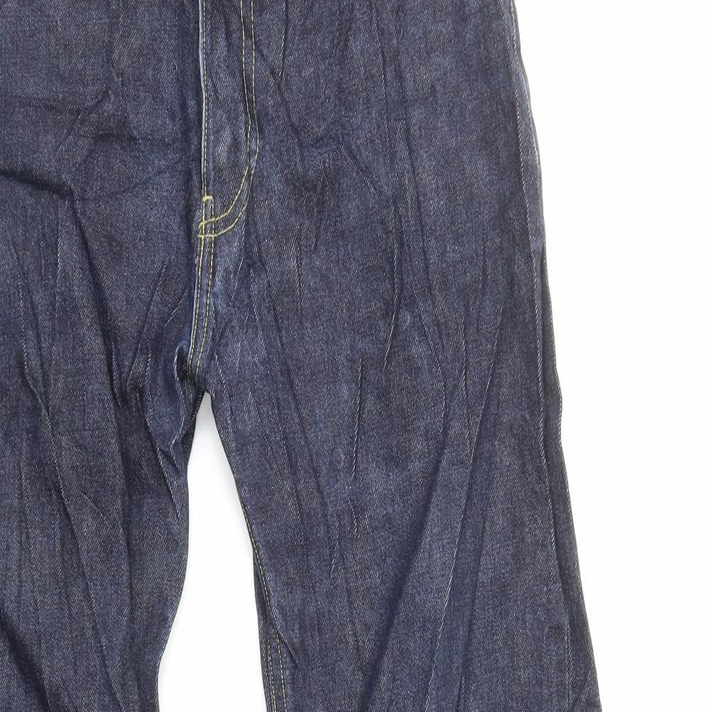 Community Clothing Mens Blue Cotton Straight Jeans Size S L32 in Regular Button