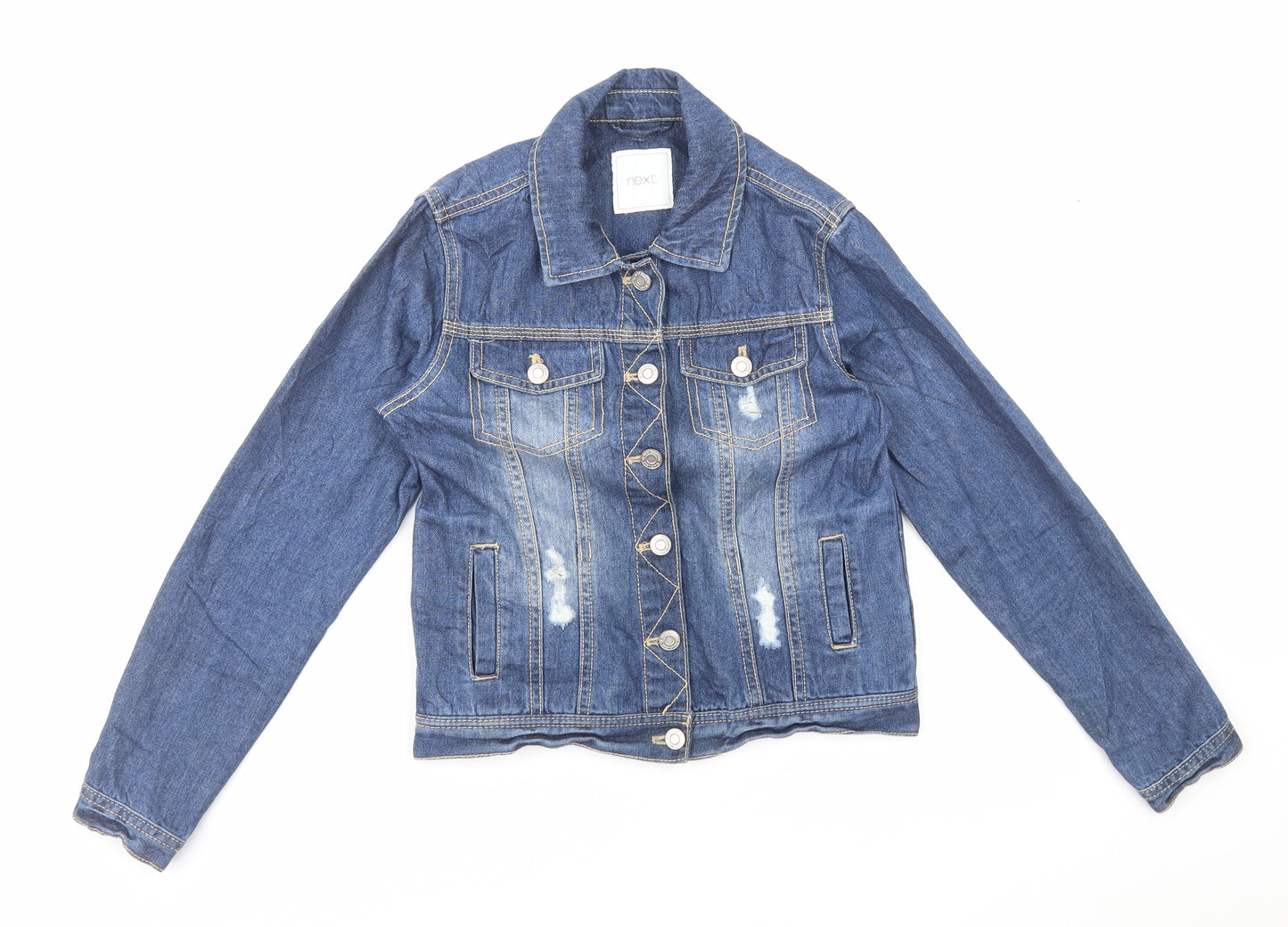 NEXT Girls Blue Jacket Size 11 Years Button