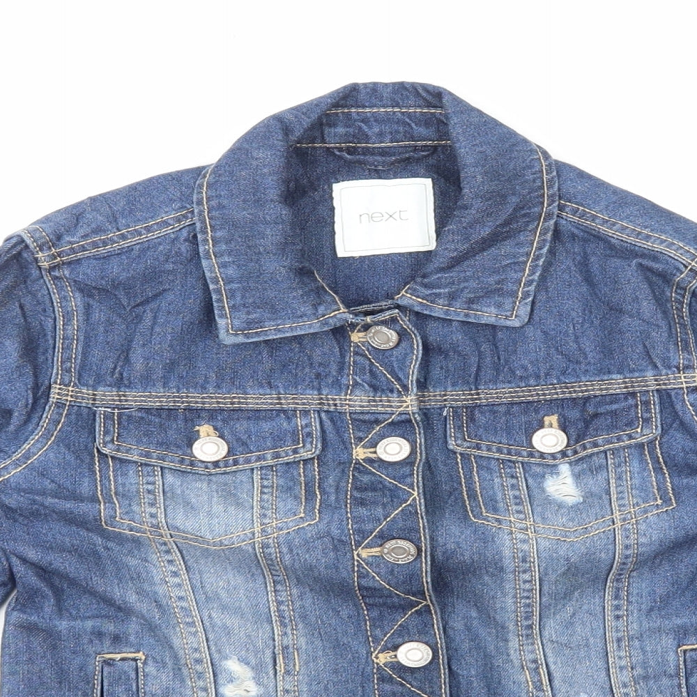 NEXT Girls Blue Jacket Size 11 Years Button