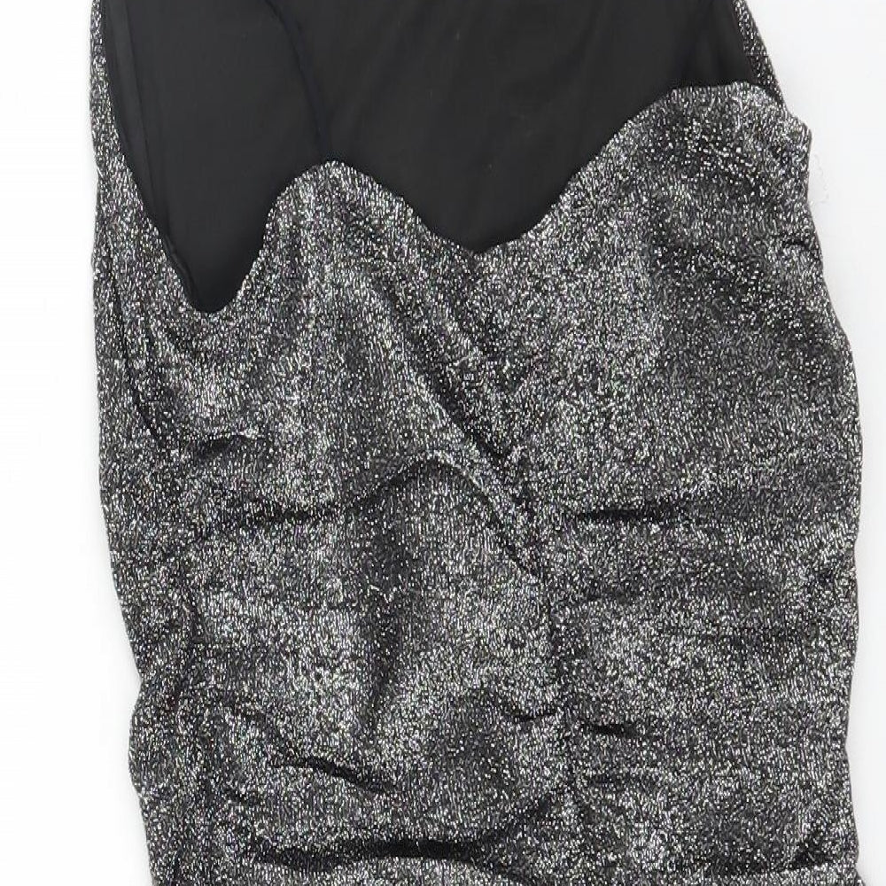 SheIn Womens Grey Polyester Tank Dress Size M Square Neck Pullover