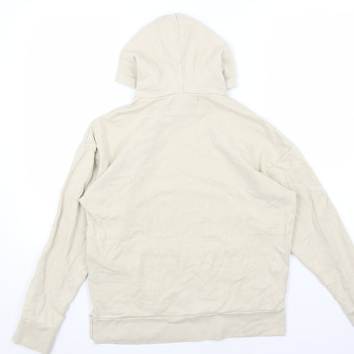 River Island Mens Beige Cotton Pullover Hoodie Size XS