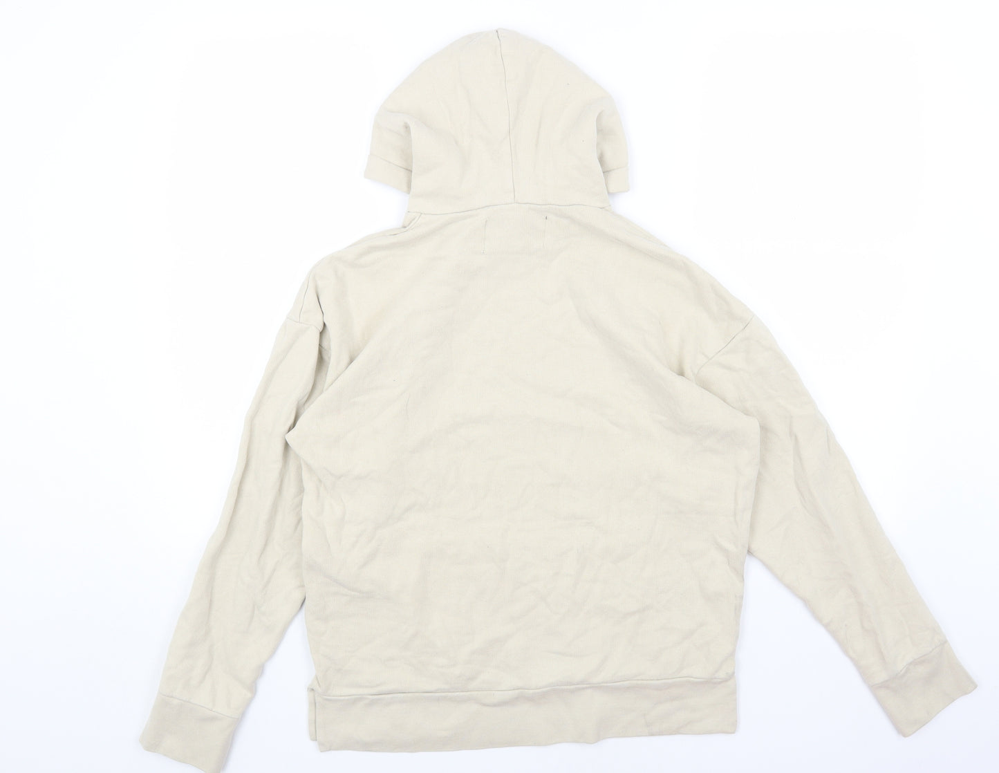 River Island Mens Beige Cotton Pullover Hoodie Size XS