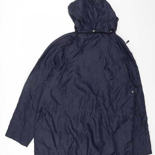 Preworn Mens Blue Rain Coat Coat Size XL Zip