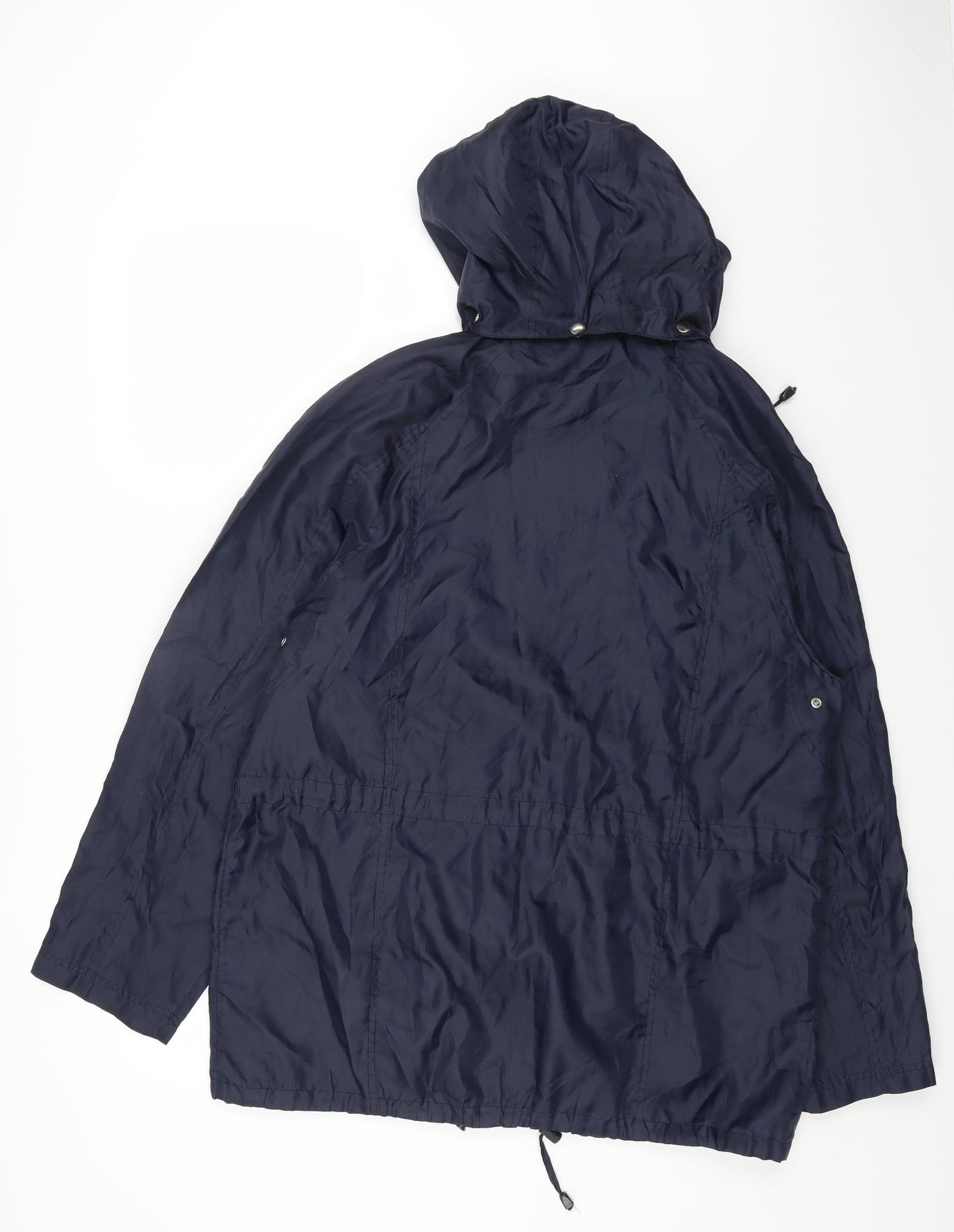 Preworn Mens Blue Rain Coat Coat Size XL Zip