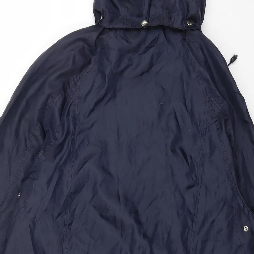 Preworn Mens Blue Rain Coat Coat Size XL Zip