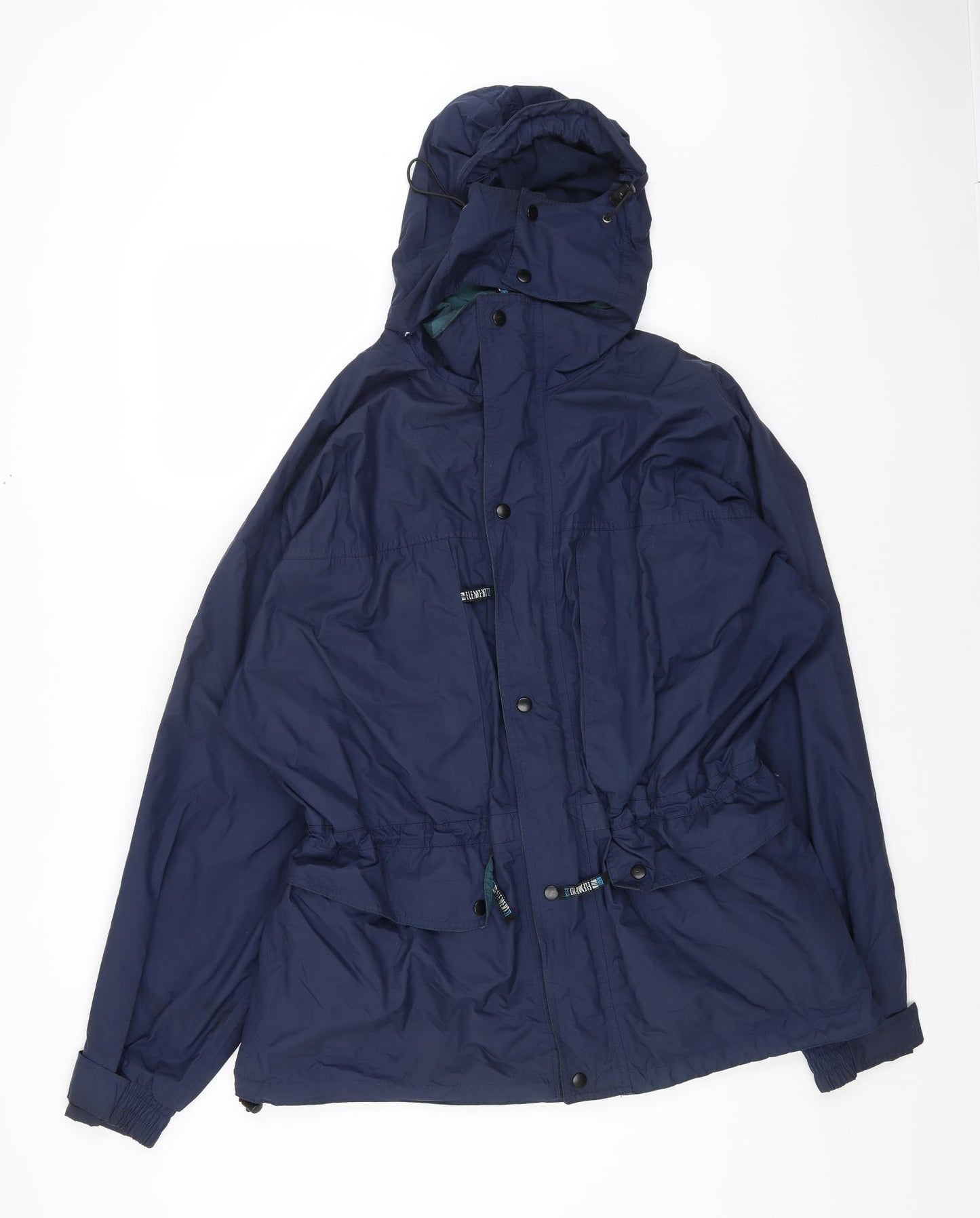 Preworn Mens Blue Rain Coat Coat Size L Zip
