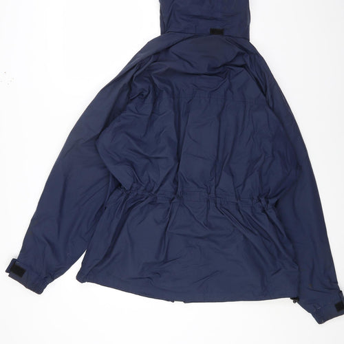 Preworn Mens Blue Rain Coat Coat Size L Zip