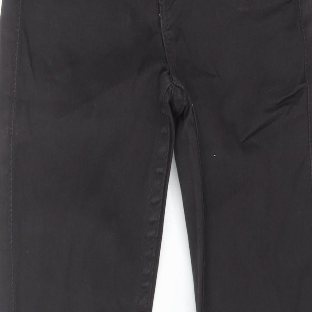 True Religion Womens Black Cotton Straight Jeans Size 24 in L25 in Regular Button
